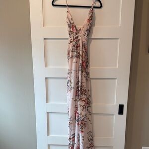 SHEIN Pink Floral Maxi Dress